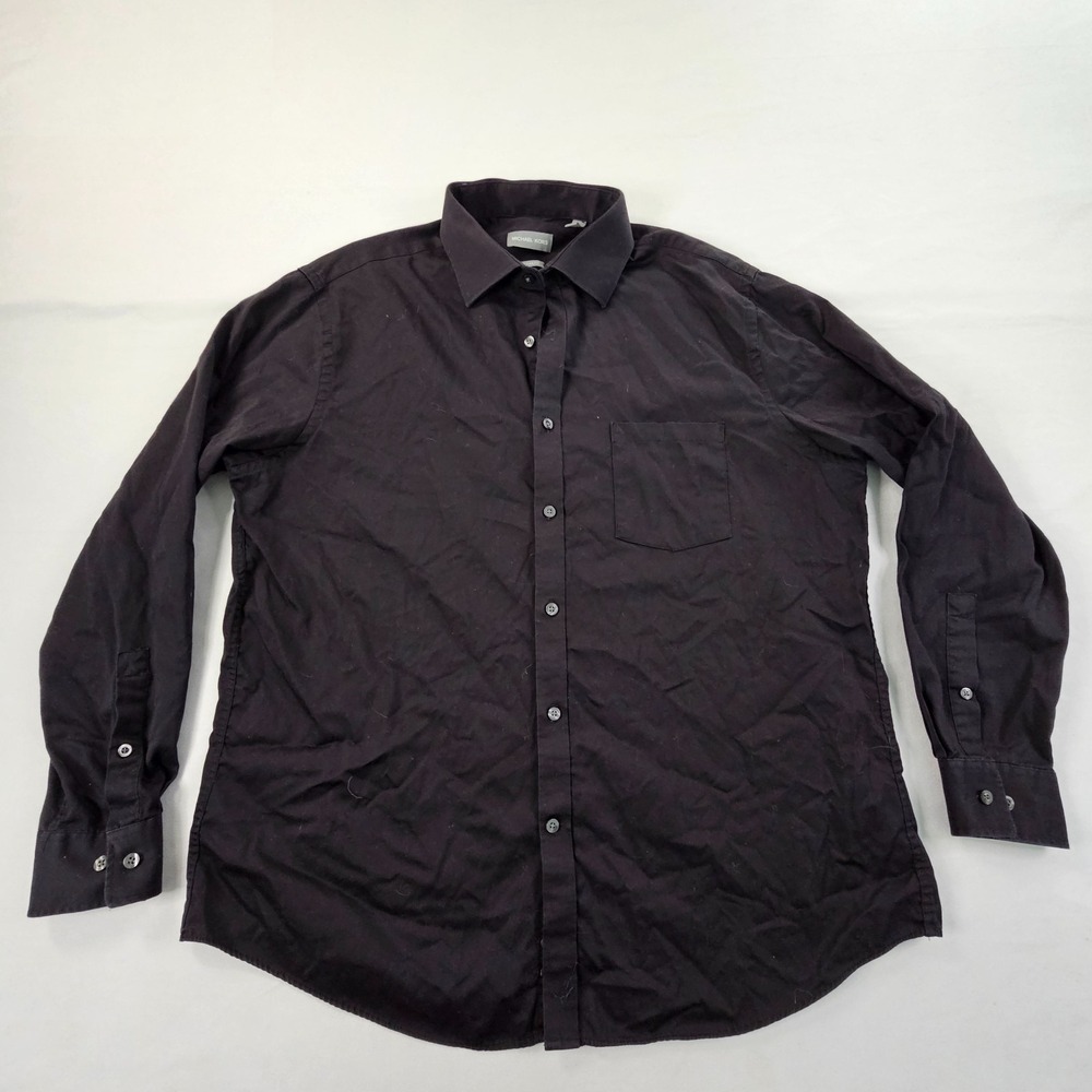 Michael Kors Black Long Sleeve Regular Fit Cotton Button-Up Shirt Men's XL